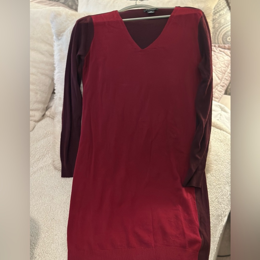 Club Monaco Wool Alpaca Blend Red Sweater Dress L